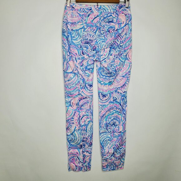 Lilly Pulitzer Womens Kelly Skinny Ankle Pant Size 00 High Tide Holy Flockamolie - Picture 2 of 10